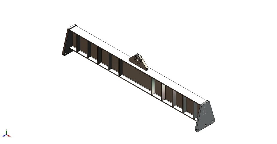 Three-dimensional CAD model of the 35-tonne lifting beam